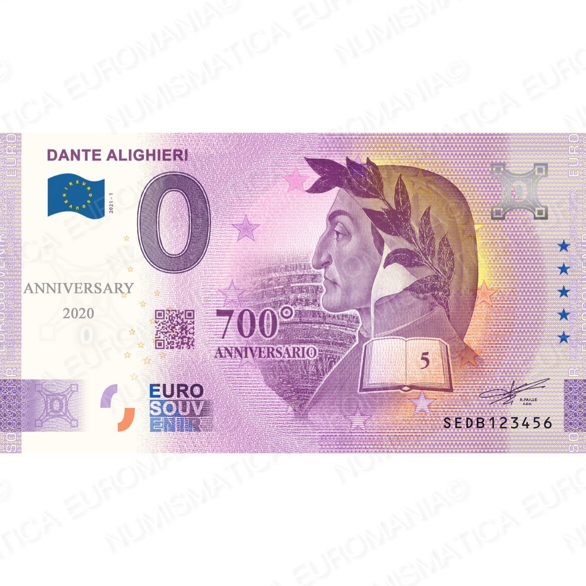 DANTE ALIGHIERI 700 ANNIVERSARIO ANNIVERSARY Numismatica