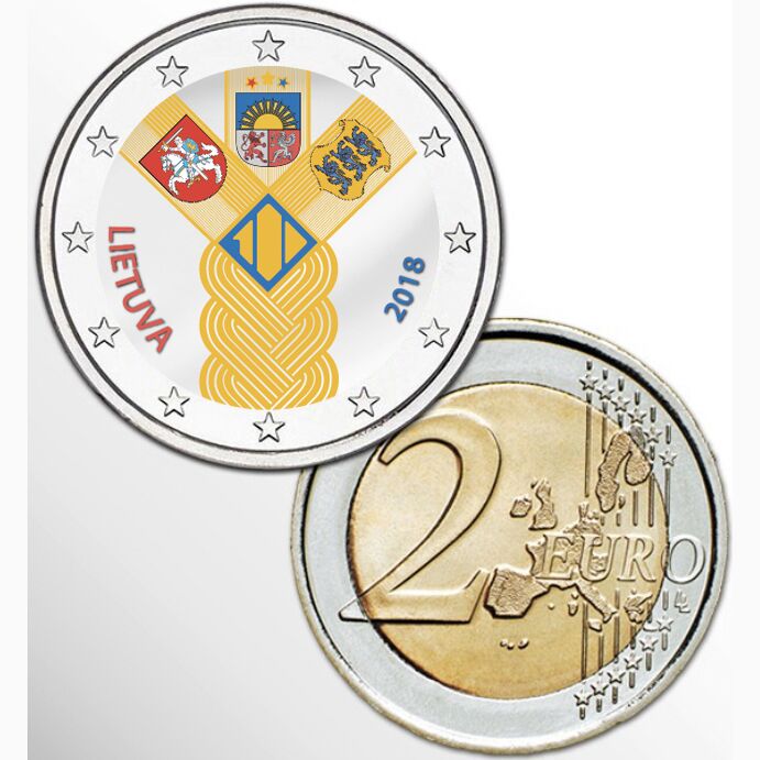 2 EURO COLORATO LITUANIA 2018 - STATI BALTICI