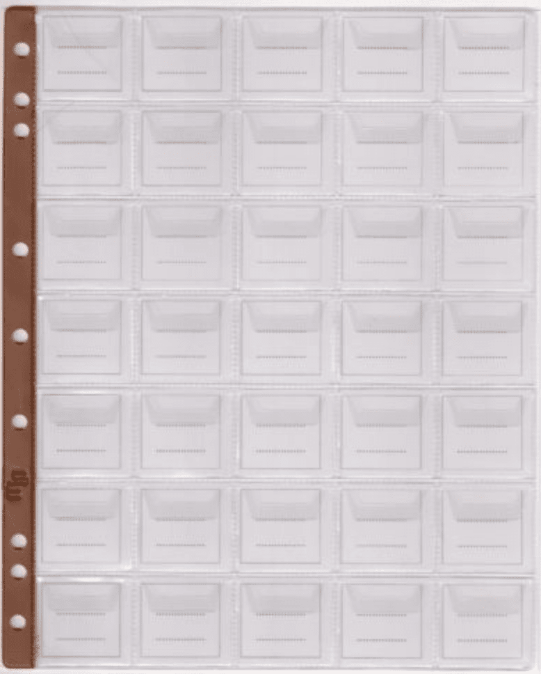 Fogli monete UNI 35 caselle