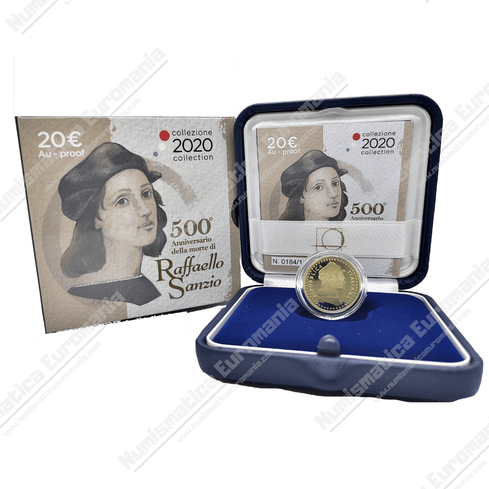 20€ Au 500° Ann. Raffaello Sanzio 2020