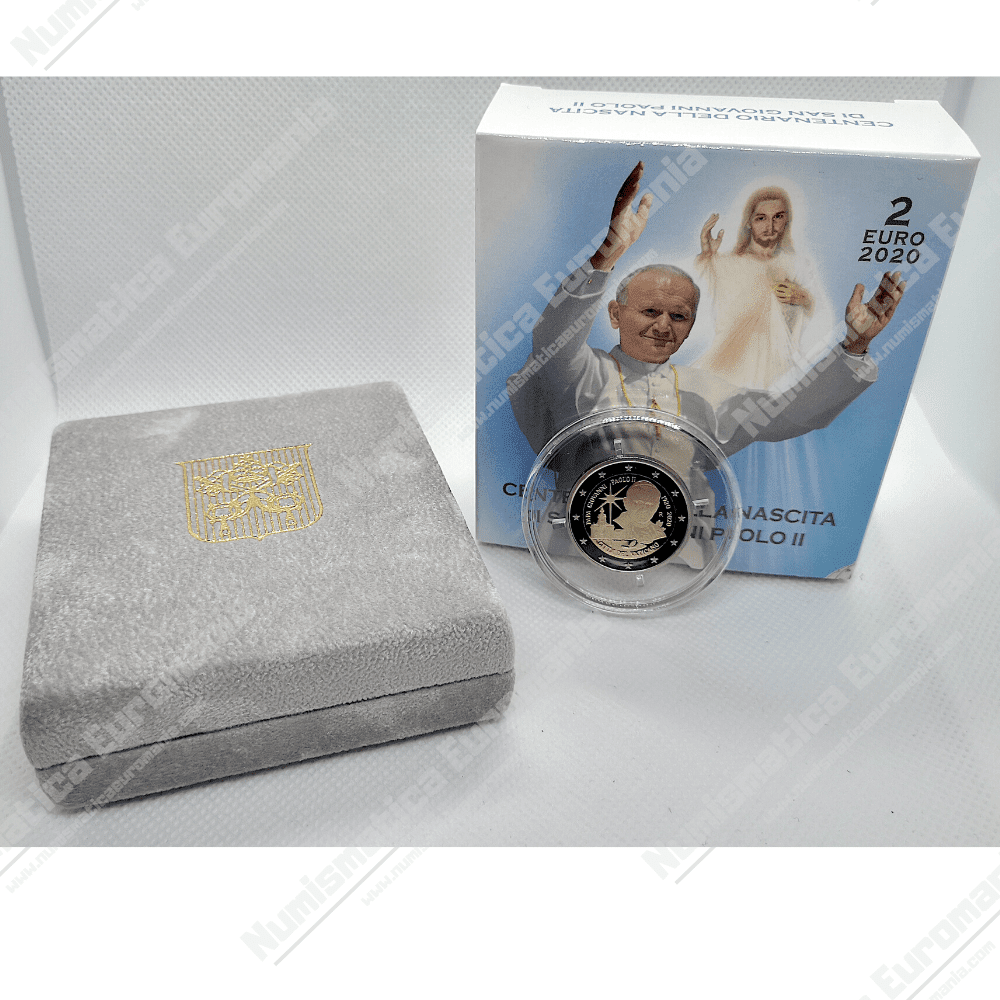 2€ VATICANO 2020 - 100° PAPA G.P. II - Proof - immagine 2