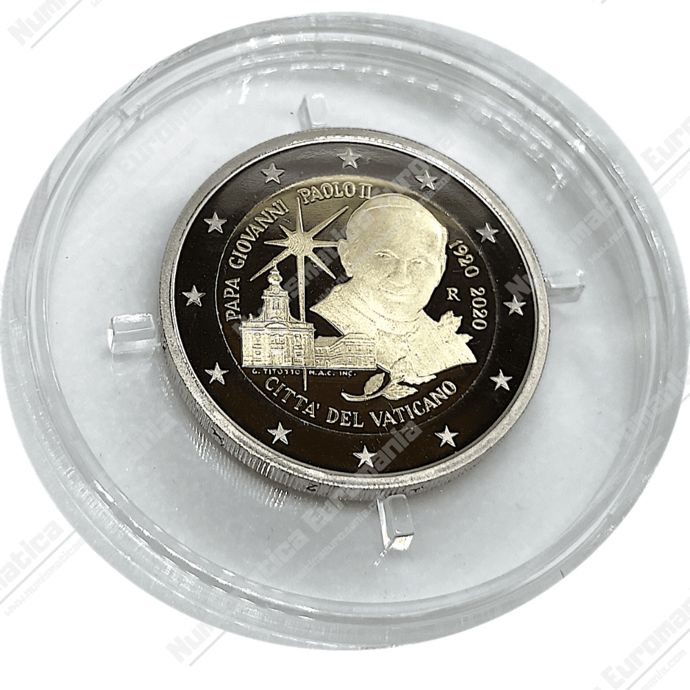 2€ VATICANO 2020 - 100° PAPA G.P. II - Proof - immagine 3