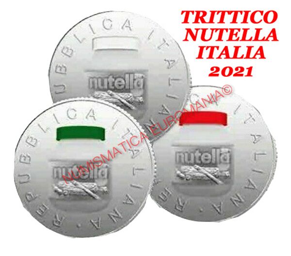 5€ ITALIA 2021 NUTELLA TRITTICO - immagine 2