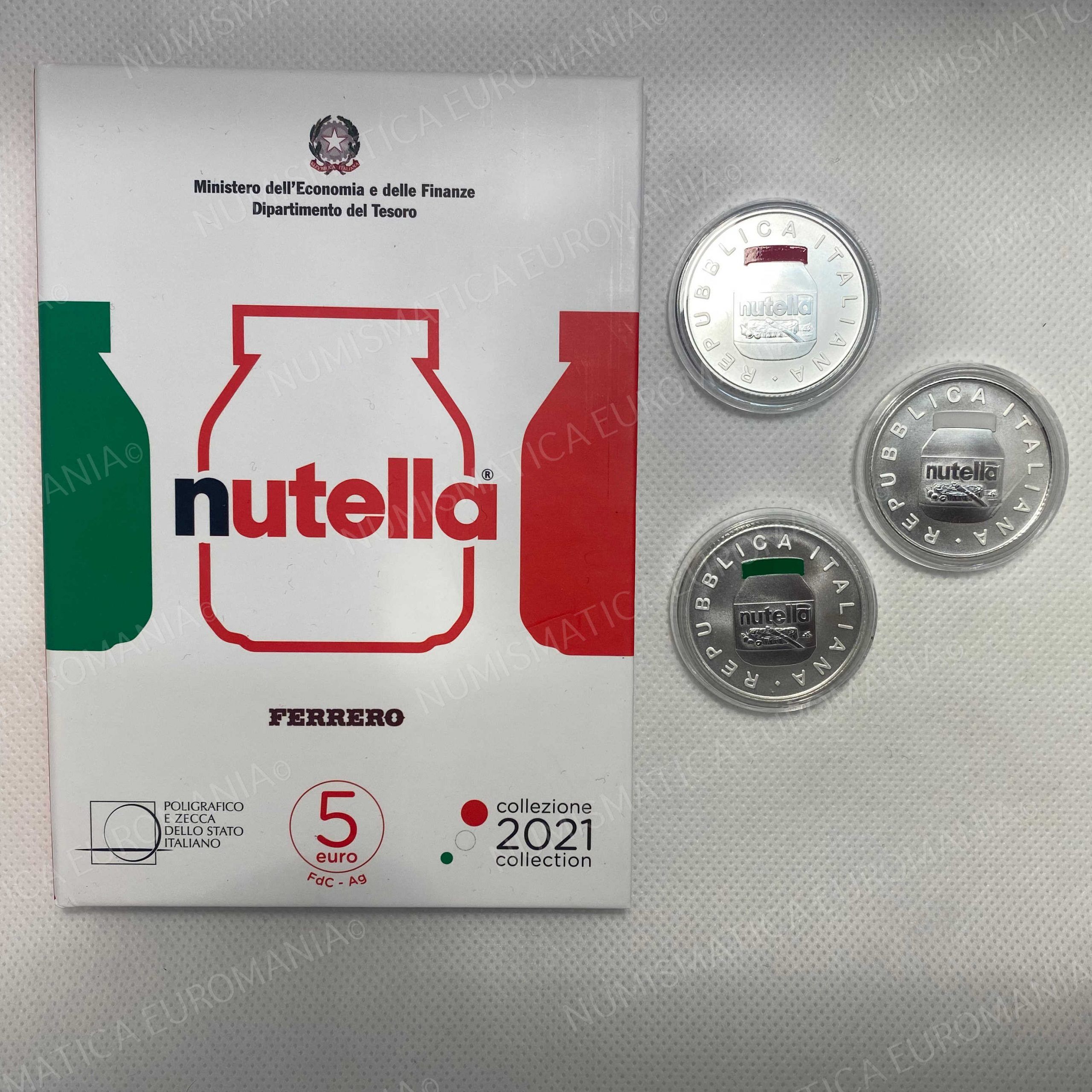 5€ ITALIA 2021 NUTELLA TRITTICO - immagine 3