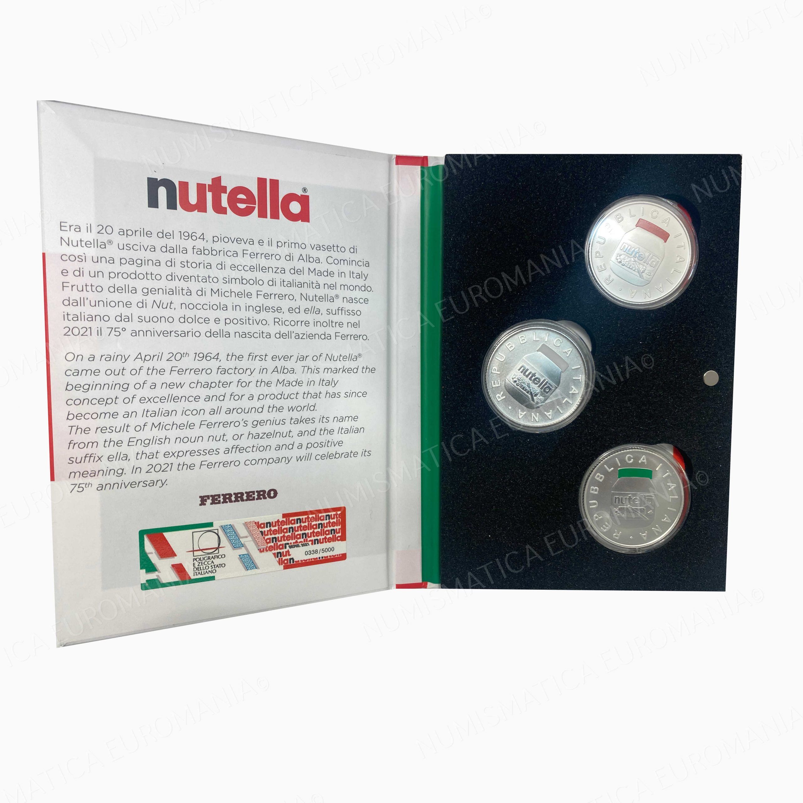 5€ ITALIA 2021 NUTELLA TRITTICO