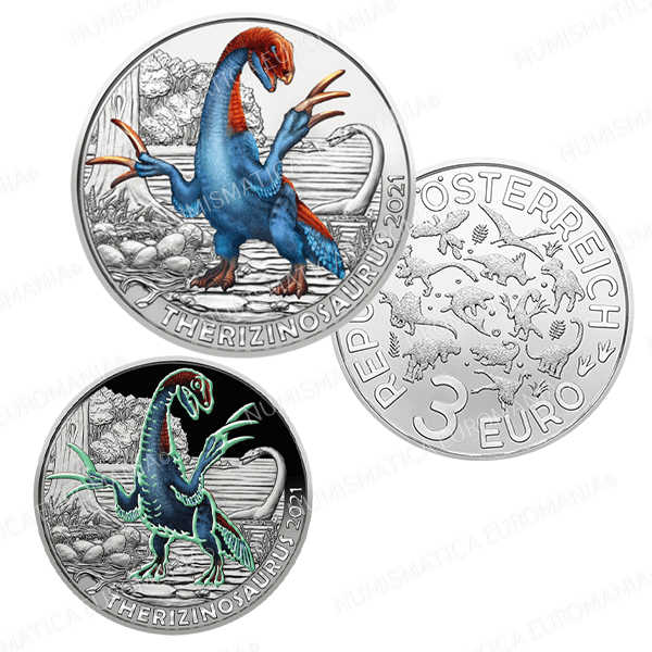 3€ AUSTRIA 2021 THERIZINOSAURUS