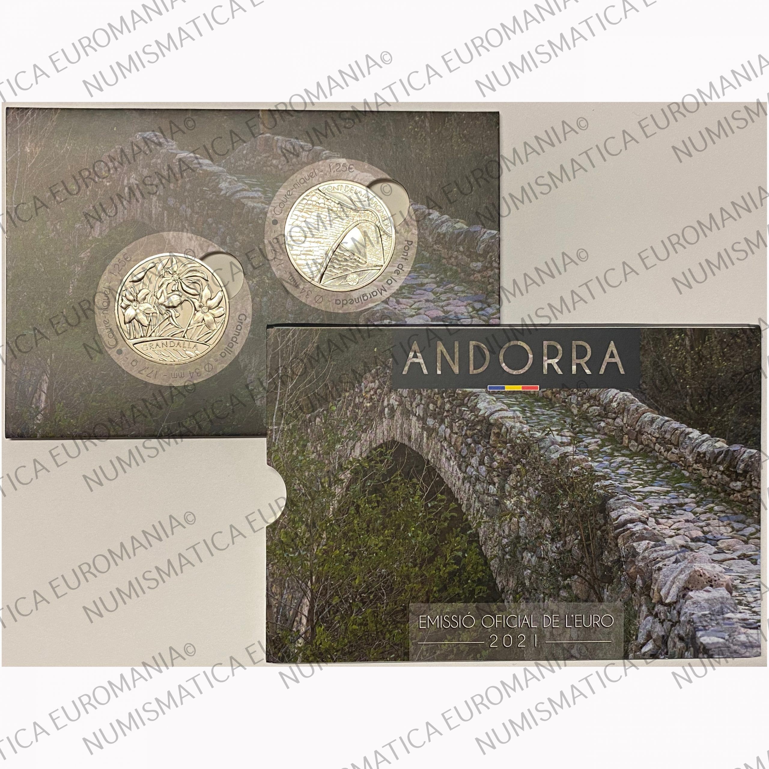 1,25€ ANDORRA 2021 - NARCISO BIANCO E PONTE LA MARGINEDA