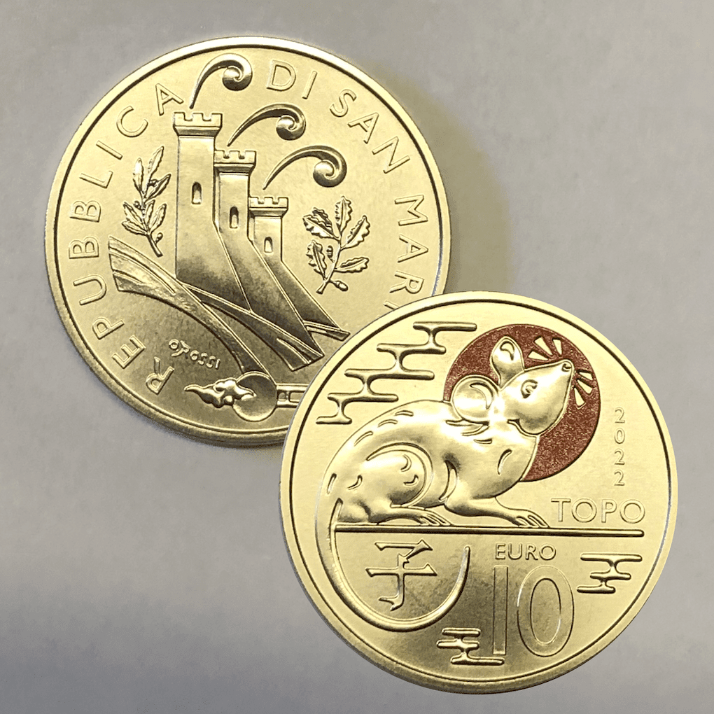 10€ SAN MARINO2022 - CALENDARIO LUNARE CINESE "TOPO"
