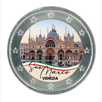 2 EURO COLORATO VENEZIA BASILICA SAN MARCO