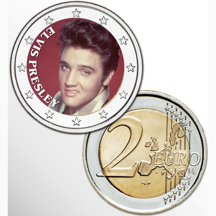 2 EURO COLORATO ELVIS PRESLEY COLORATO