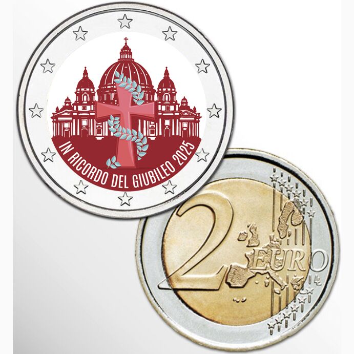 2 EURO COLORATO -  VATICANO - EDIZIONE SPECIALE GIUBILEO 2025