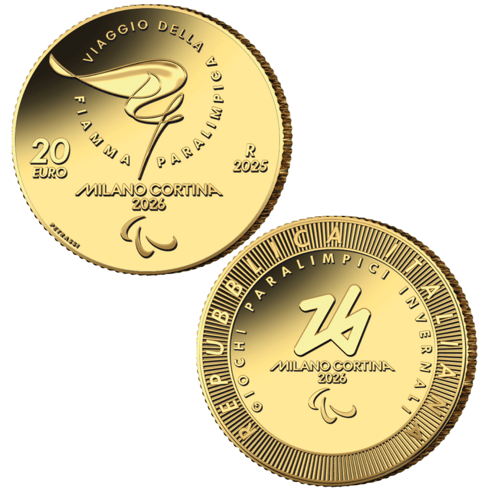 20€ ORO ITALIA 2025 - GIOCHI PARALIMPICI INVERNALI DI MILANO CORTINA 2026