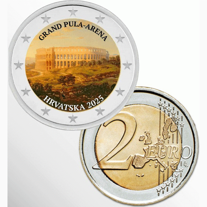 2€ CROAZIA 2025 - PULA COLORATO