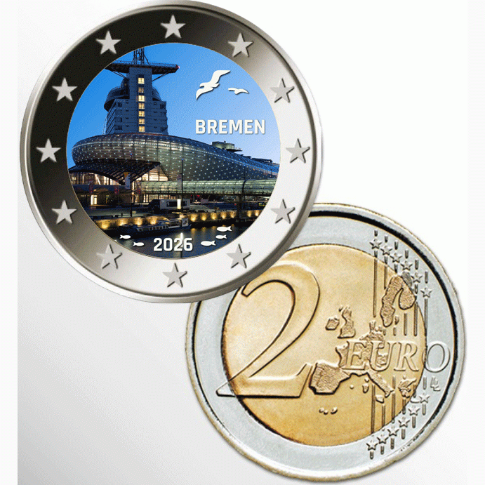2€ EURO GERMANIA 2026 - BREMA COLORATO