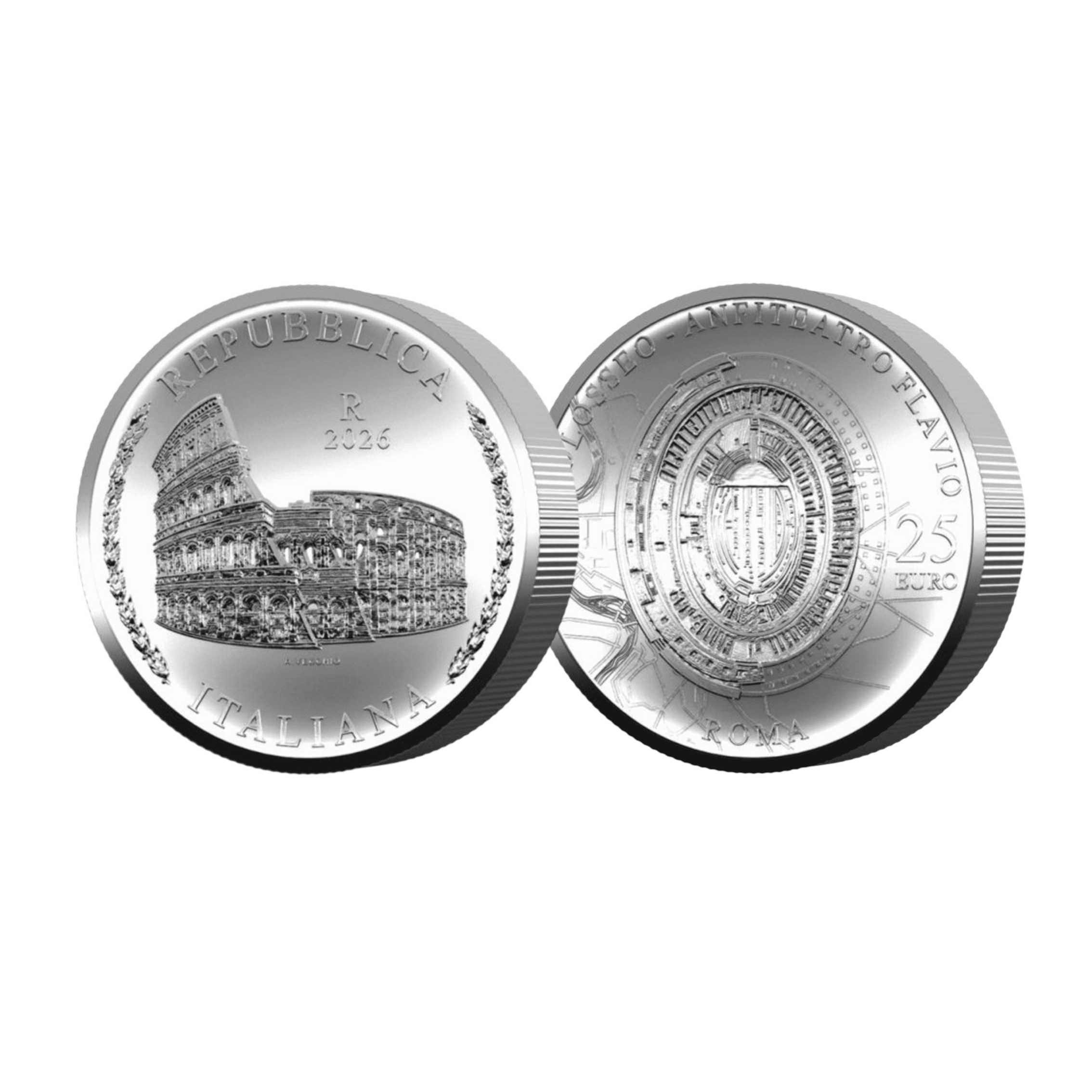 25€ ARGENTO ITALIA 2026 - COLOSSEO - immagine 2
