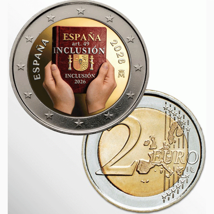 2€ EURO COLORATO SPAGNA 2026 ART. 49