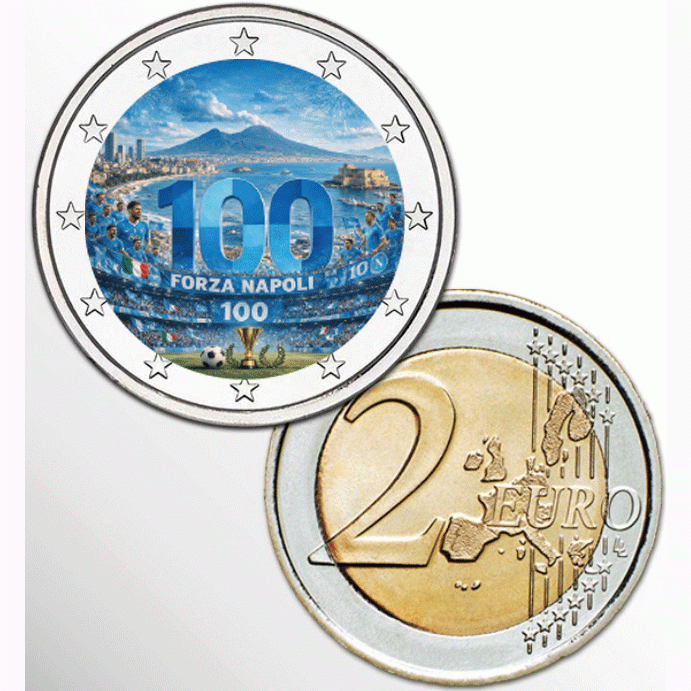 2€ EURO COLOR NAPOLI 100